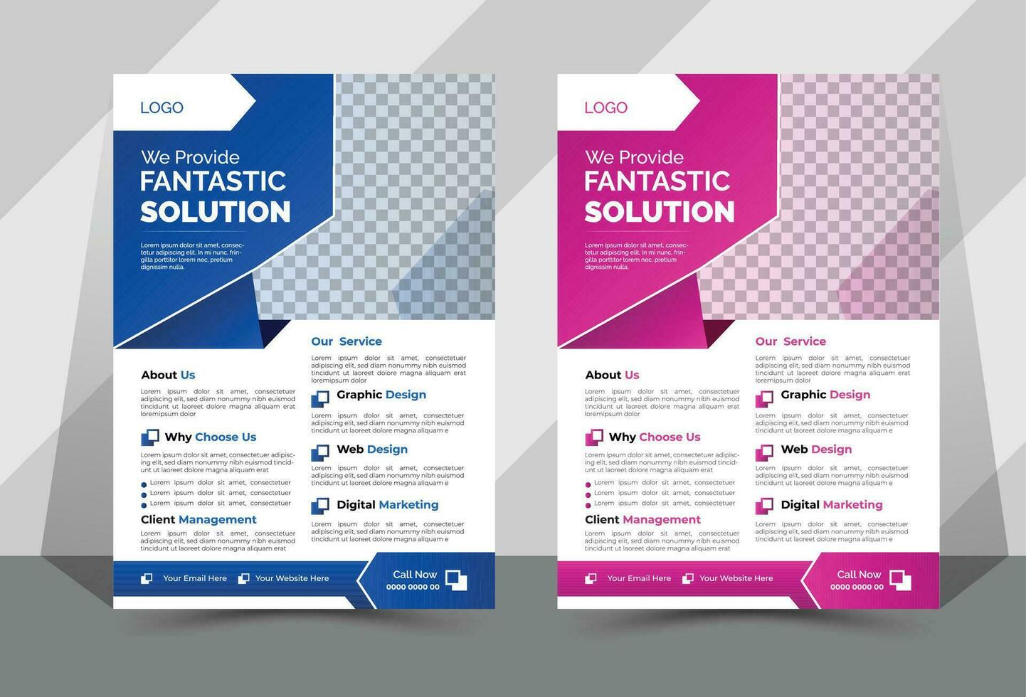 modern business flyer design vector template