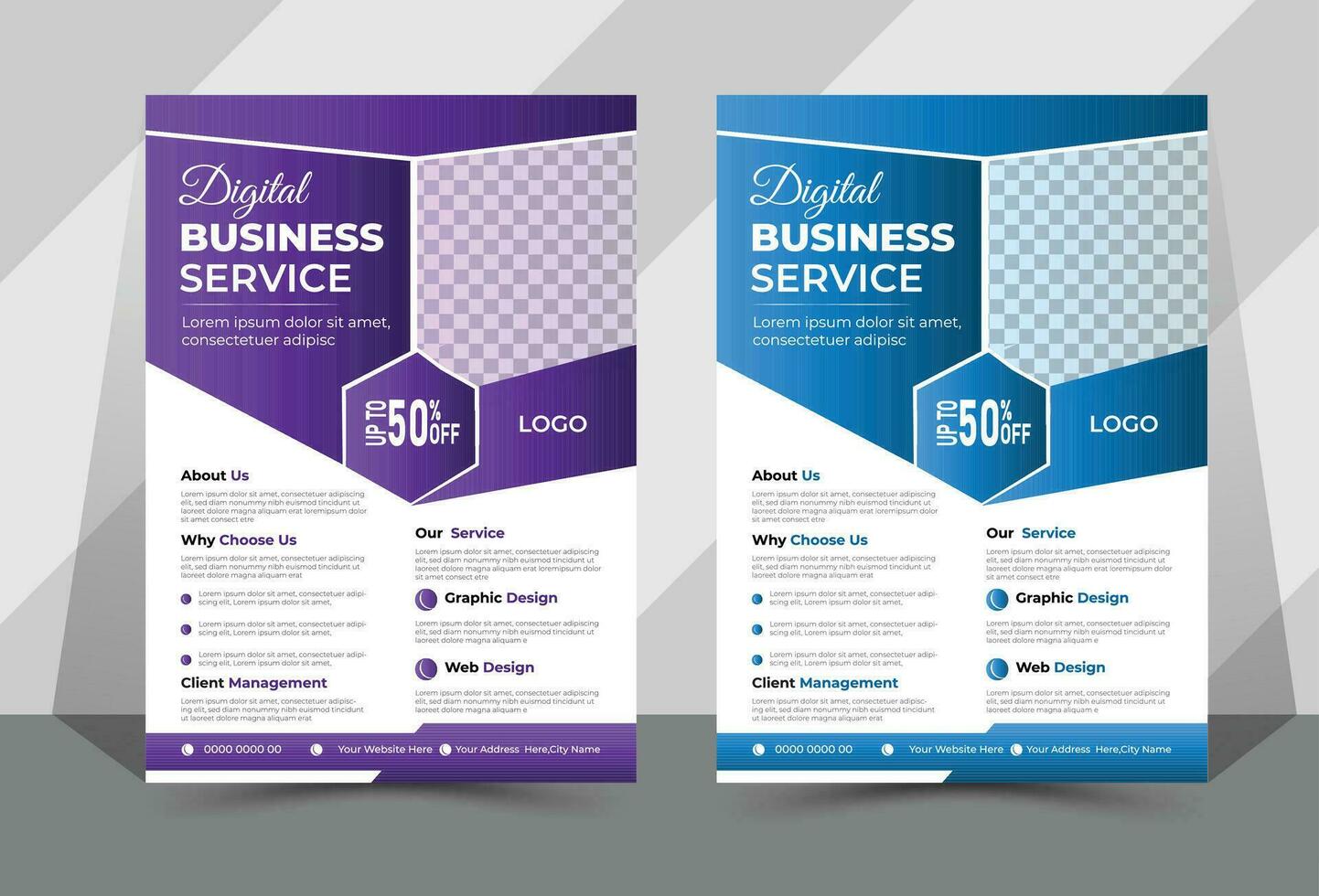 modern business flyer design vector template