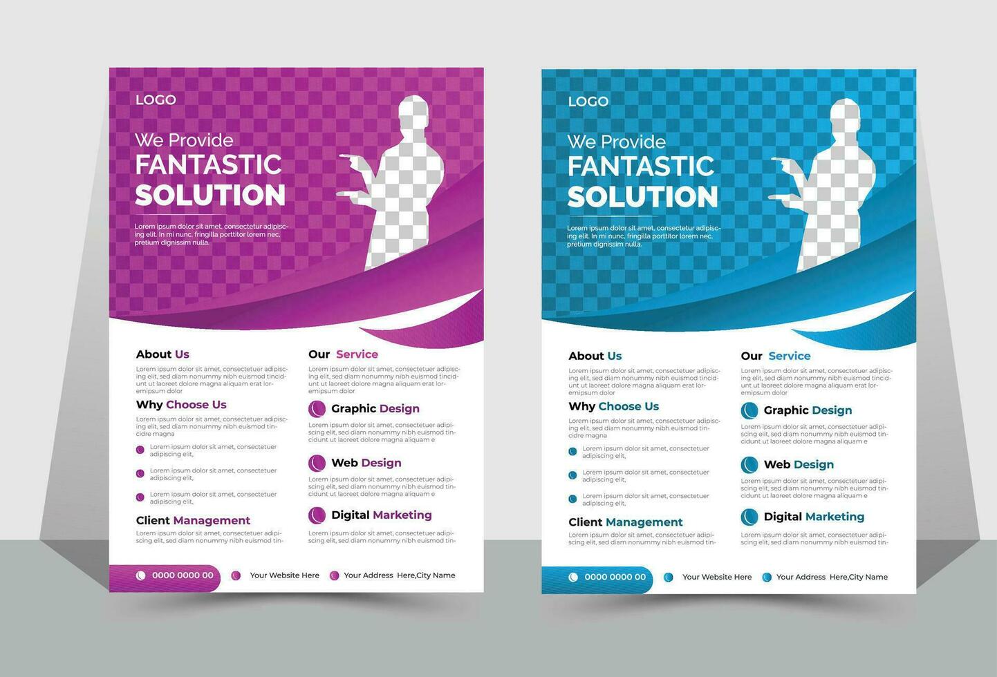 modern business flyer design vector template