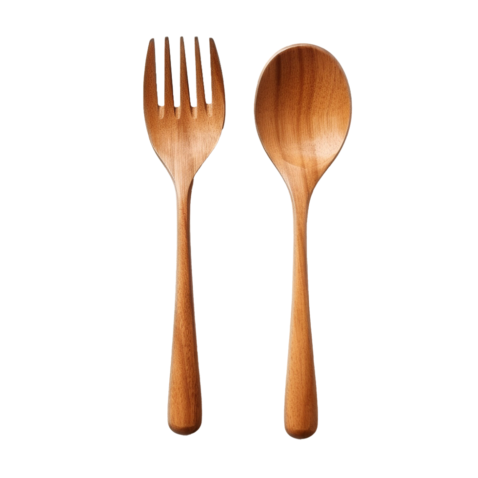 AI generated Wooden spoon png isolated on transparent background