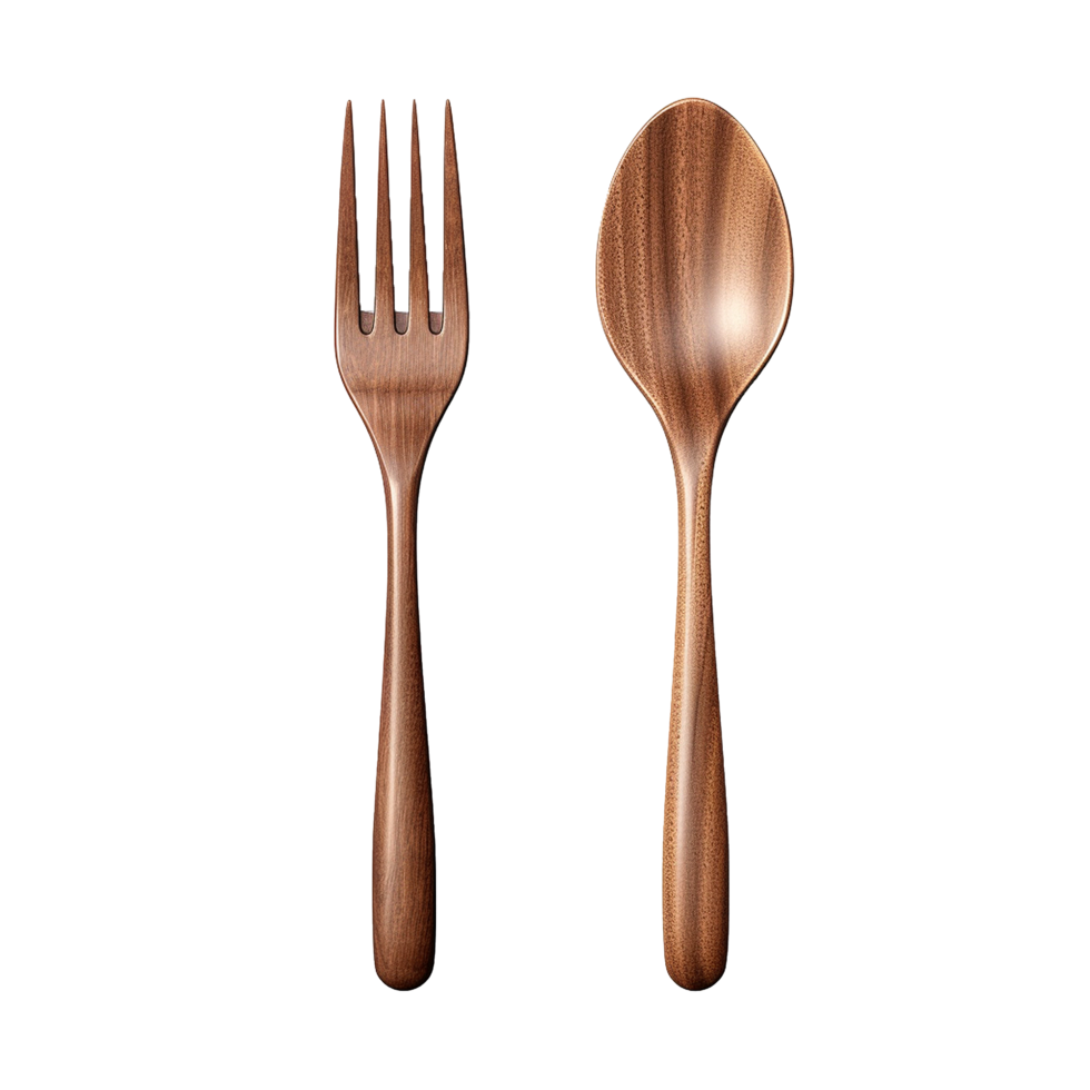 AI generated Wooden spoon png isolated on transparent background