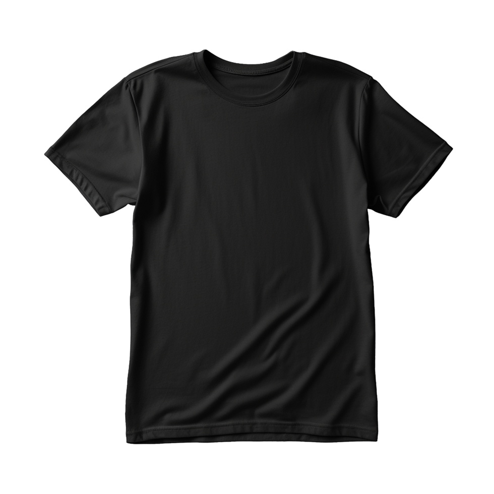 AI generated Black tshirt png isolated on transparent background