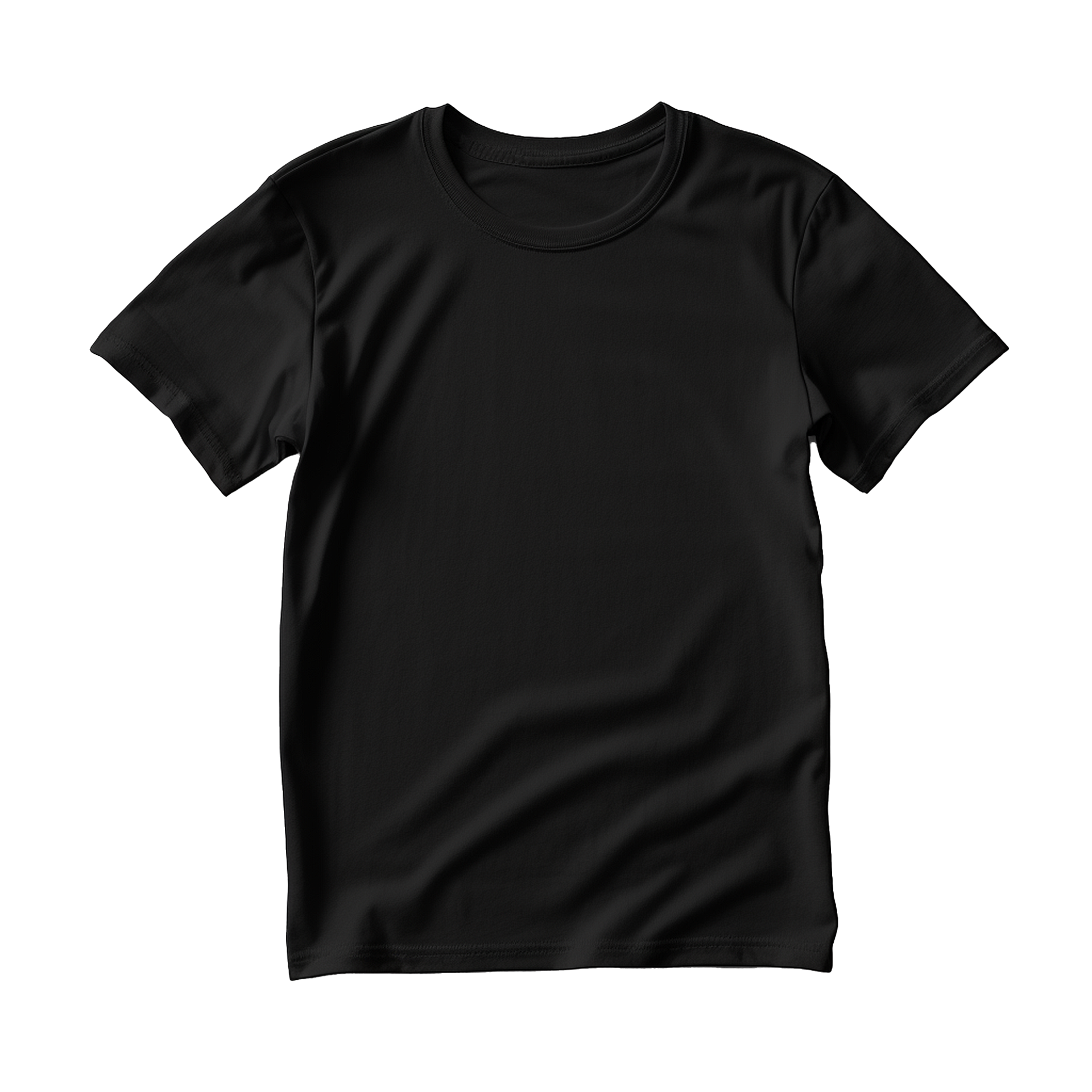 AI generated Black tshirt png isolated on transparent background ...