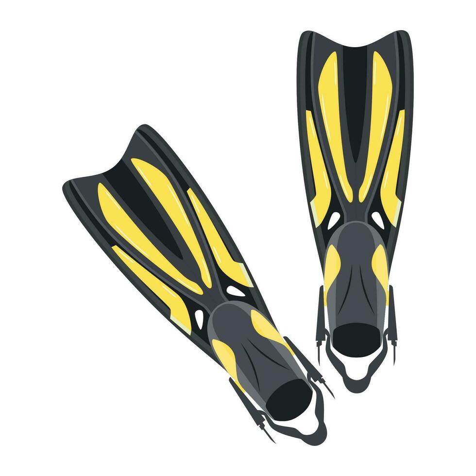 Diving flippers isolated on white vector