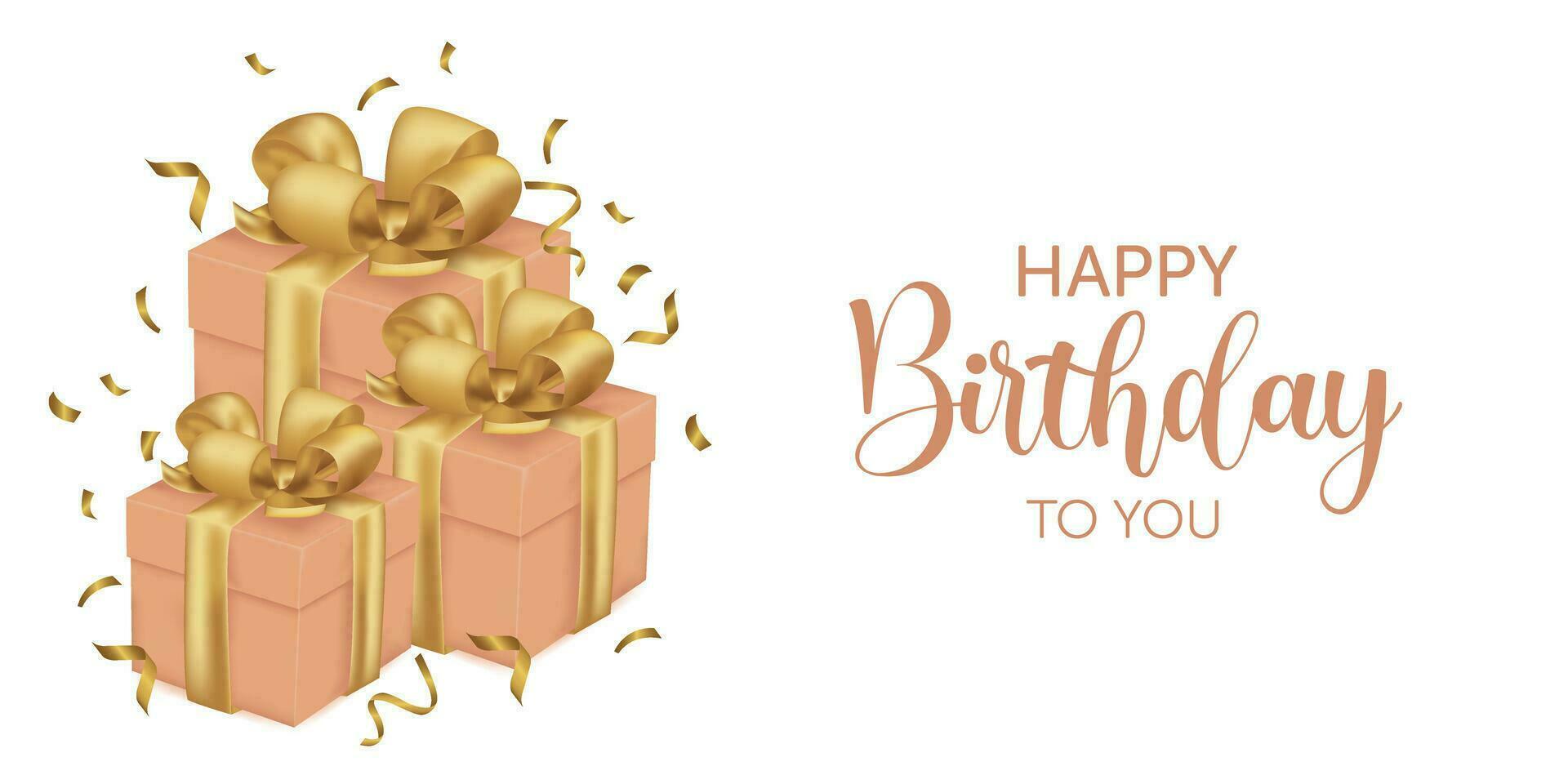 Happy Birthday, banner. The horizontal banner is great for brochures, cards, flyers, and advertising poster templates. Vector illustration.