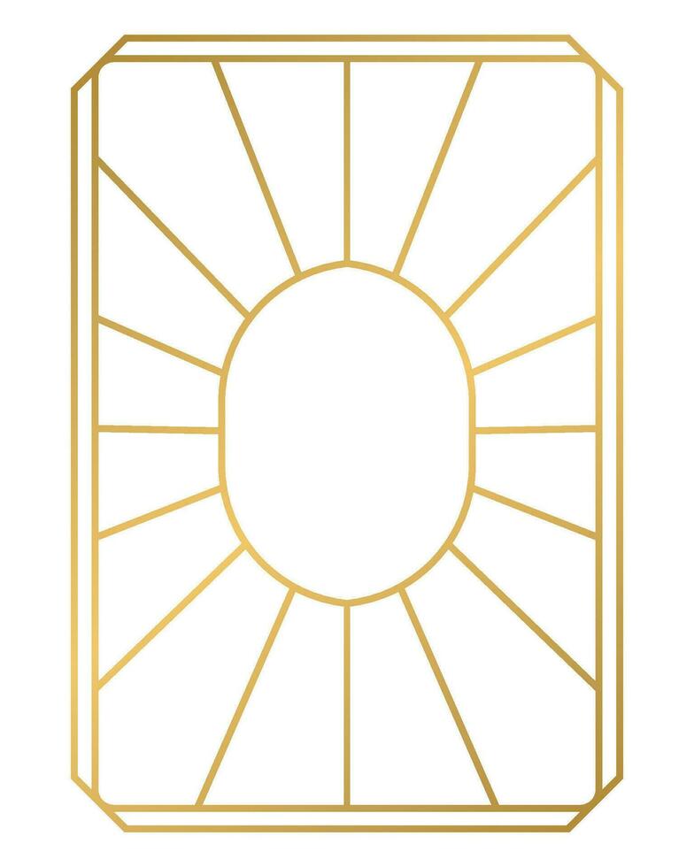 Luxury golden geometric shape frame illustration vector