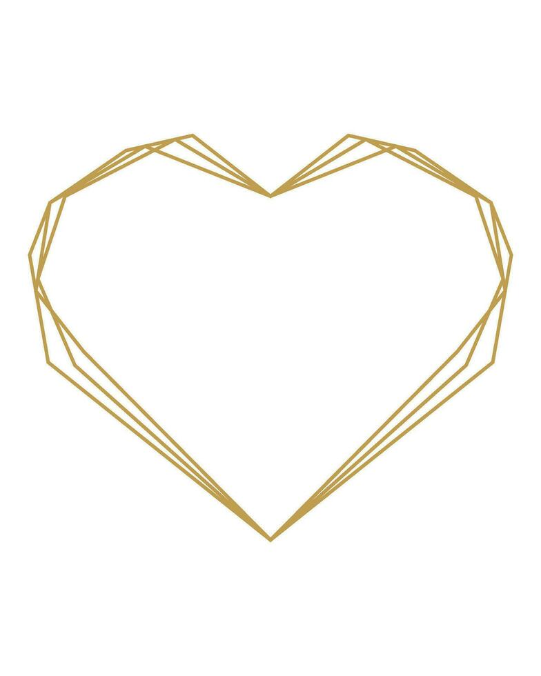 Luxury golden geometric shape frame illustration vector