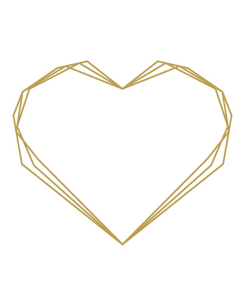 Luxury golden geometric shape frame illustration vector