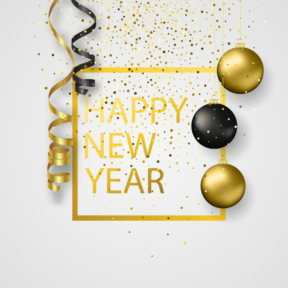Merry Christmas and Happy New Year vector