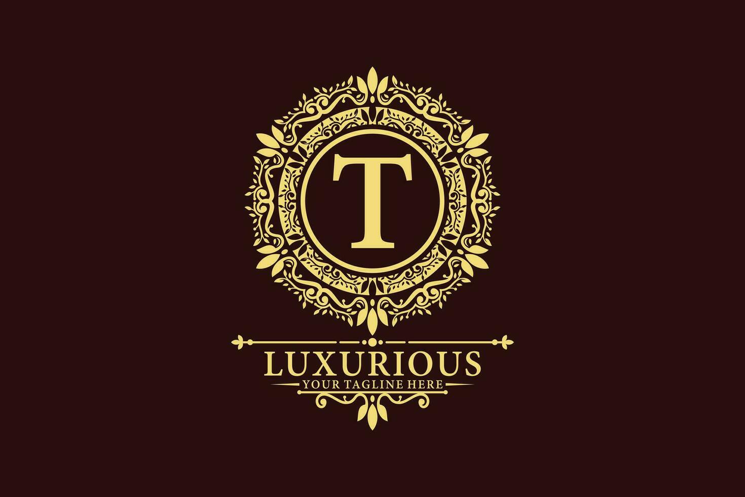 luxury logo design with initial letter for brand name vector