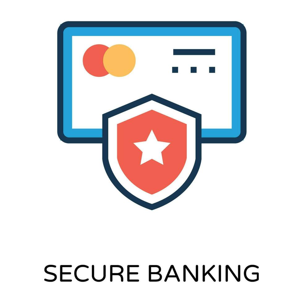 Trendy Secure Card vector