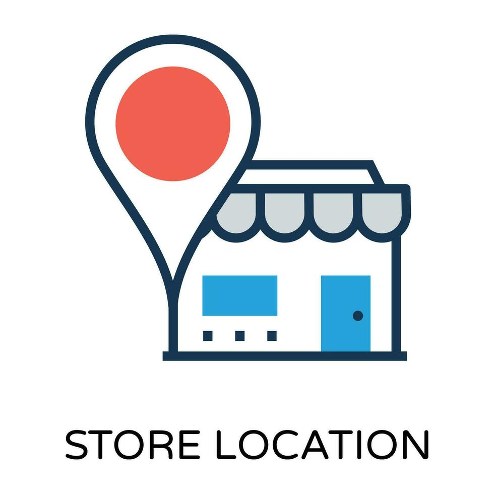 Trendy Store Location vector