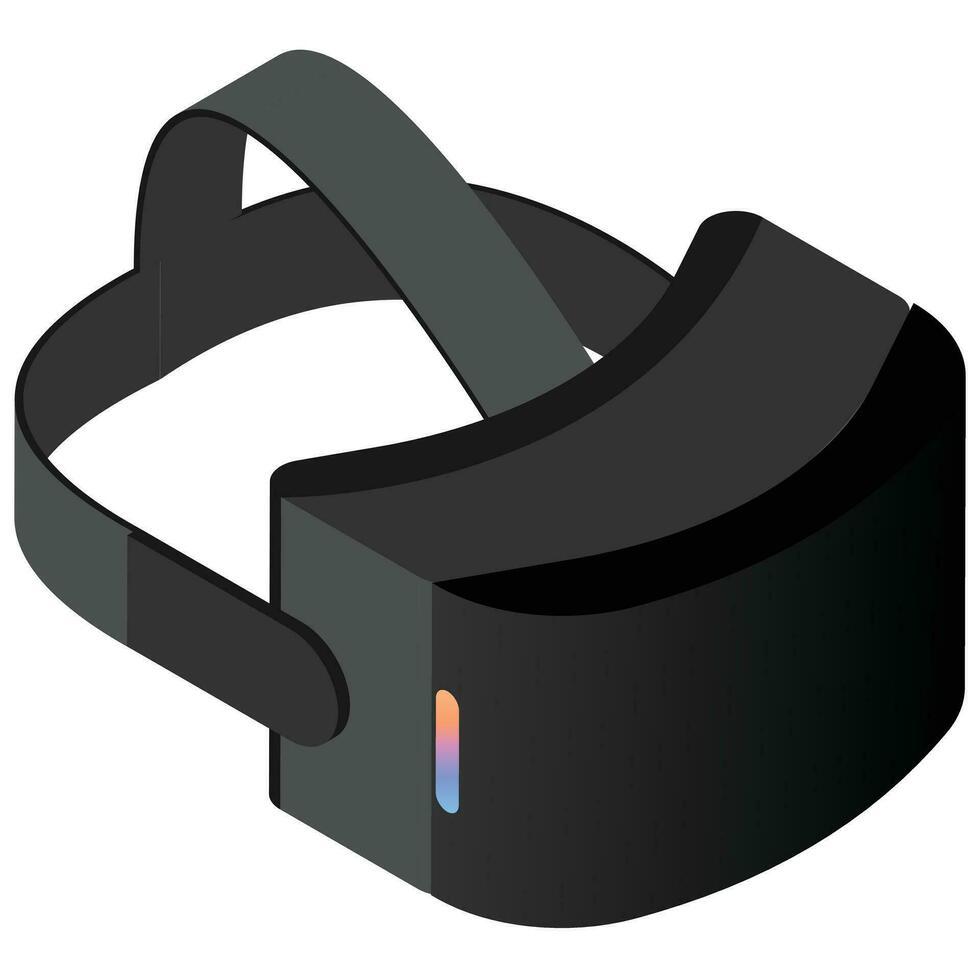 isométrica vr auriculares icono vector