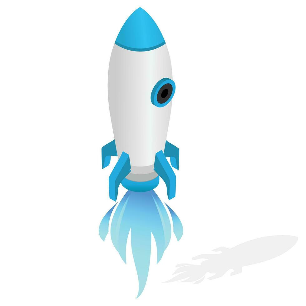 rocket soaring through the cosmos vector