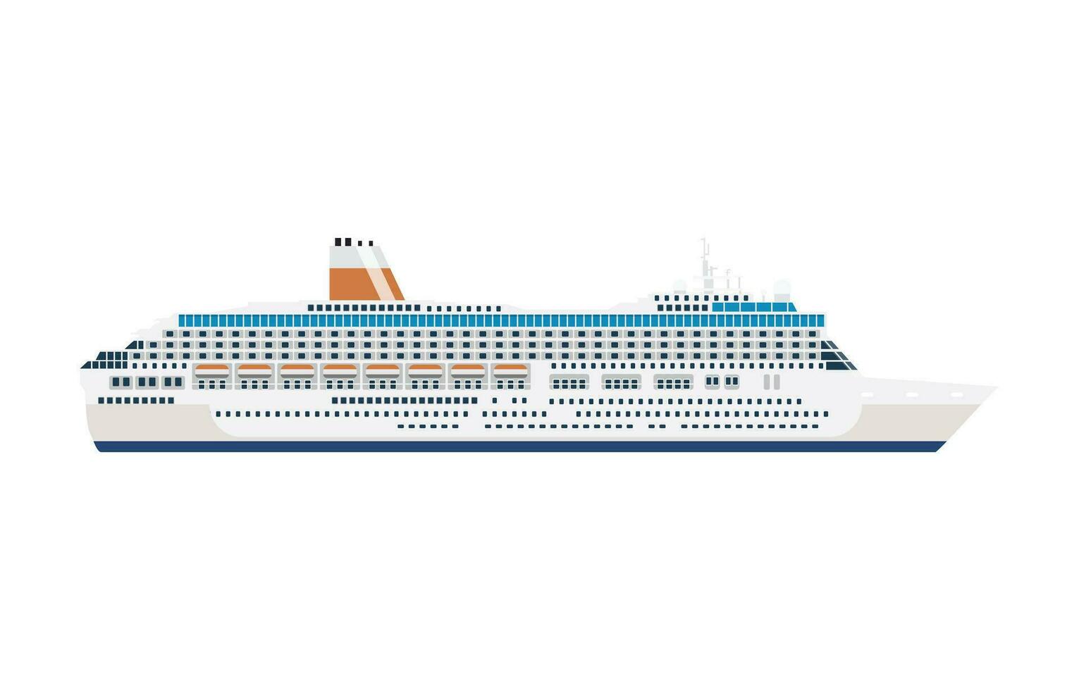 sea cruise ship isolated on white vector