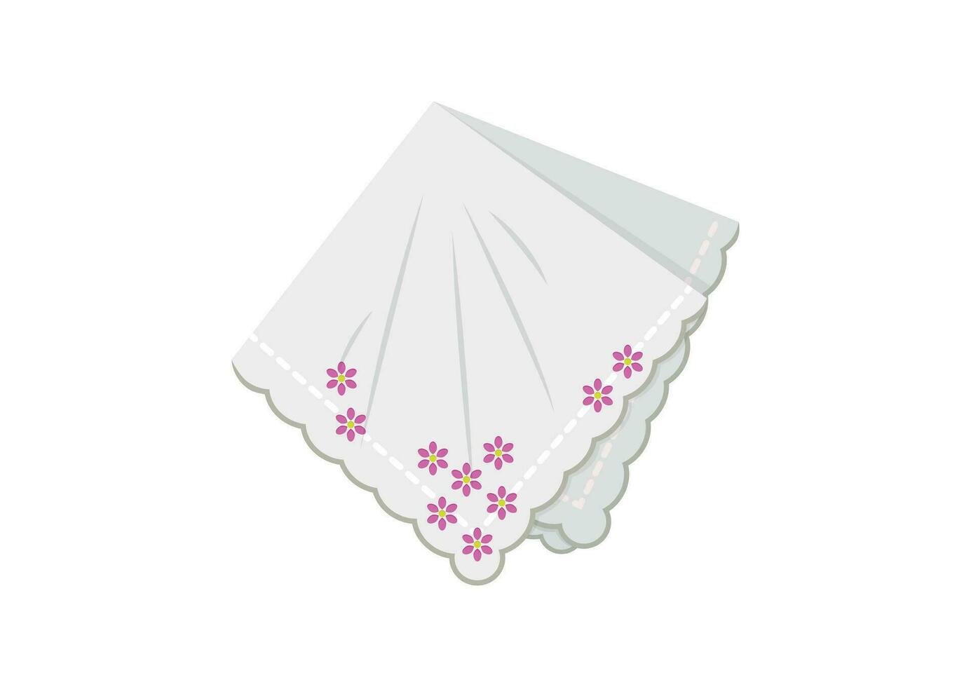 Handkerchief vector flat design isolated on white background