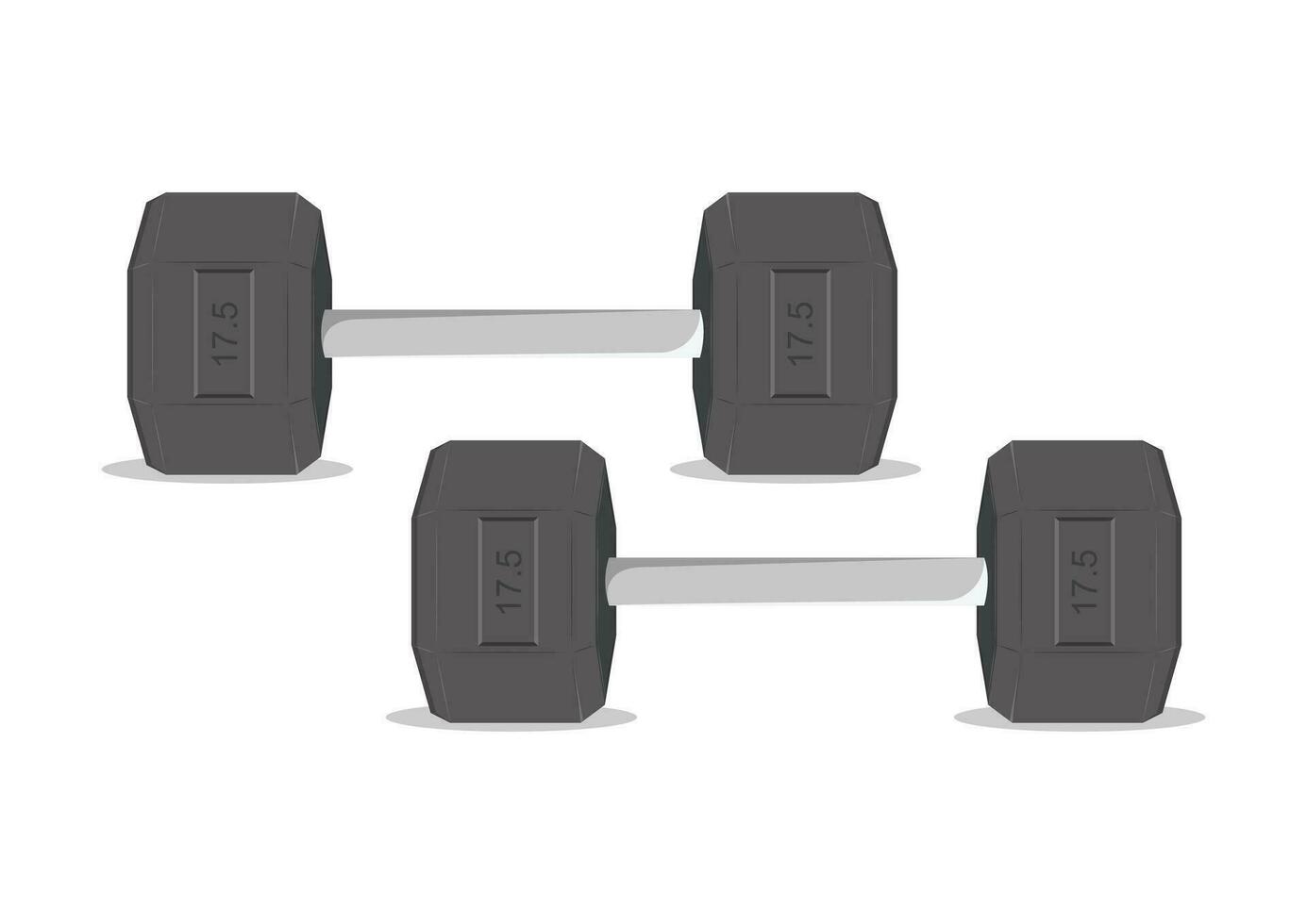 Dumbbell pair for gym vector flat design