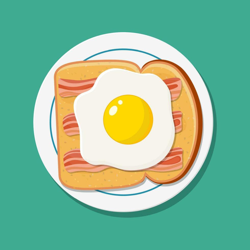 American breakfast food vector