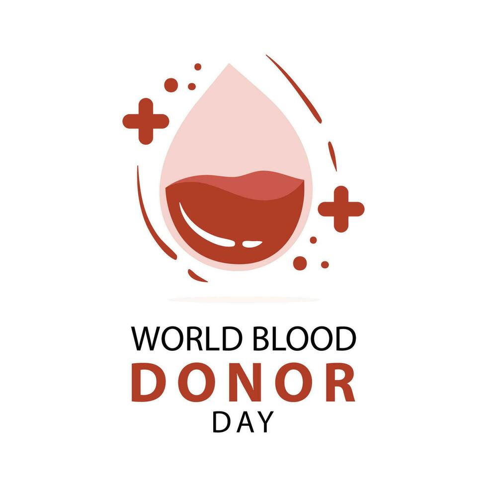 Blood donation illustration concept. World blood donor day. vector