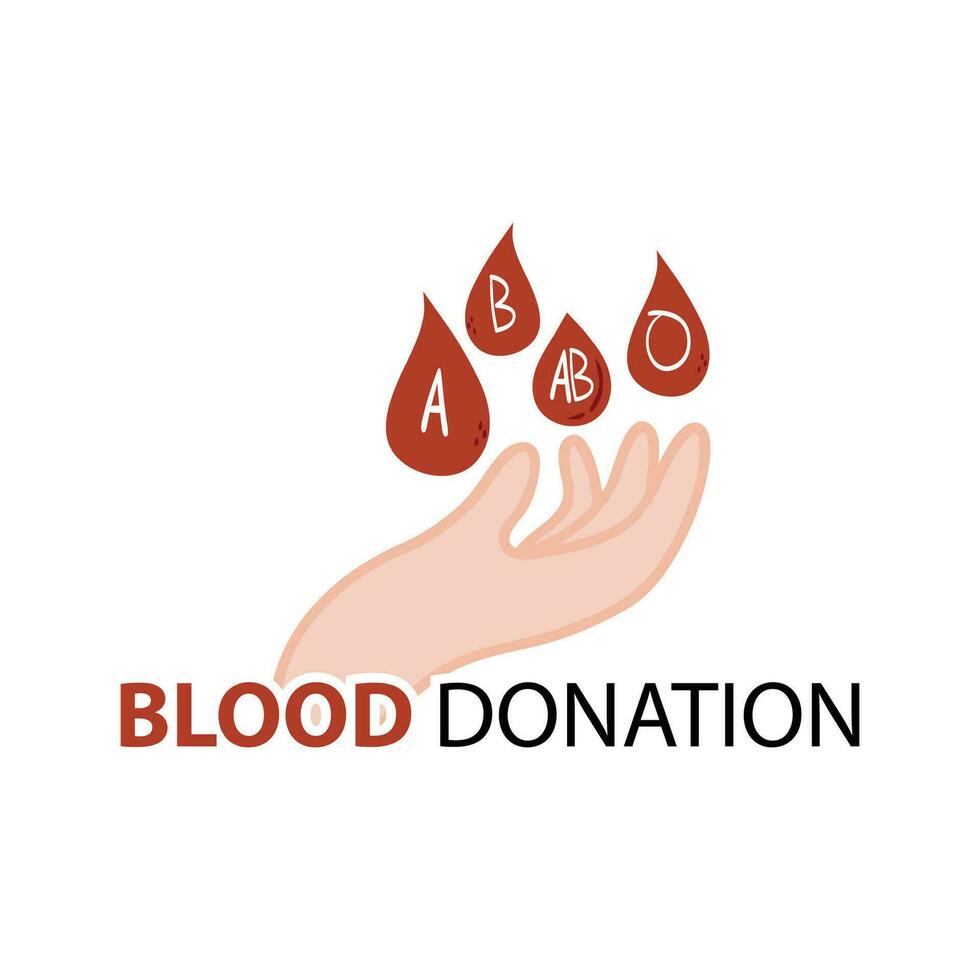 Blood donation illustration concept. World blood donor day. vector