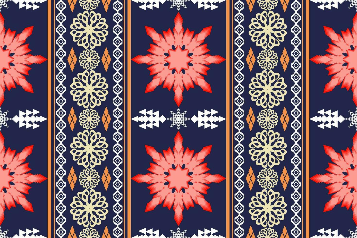 Ethnic Figure aztec embroidery style. Geometric ikat oriental traditional art pattern.Design for ethnic background,wallpaper,fashion,clothing,wrapping,fabric,element,sarong,graphic,vector illustration vector