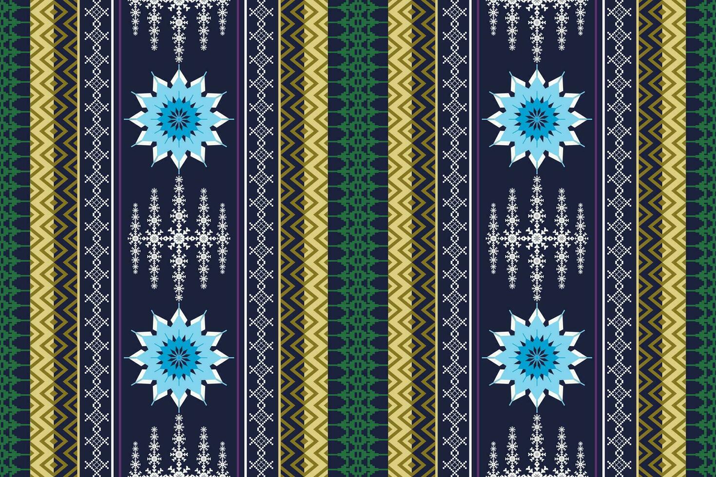 Ethnic Figure aztec embroidery style. Geometric ikat oriental traditional art pattern.Design for ethnic background,wallpaper,fashion,clothing,wrapping,fabric,element,sarong,graphic,vector illustration vector