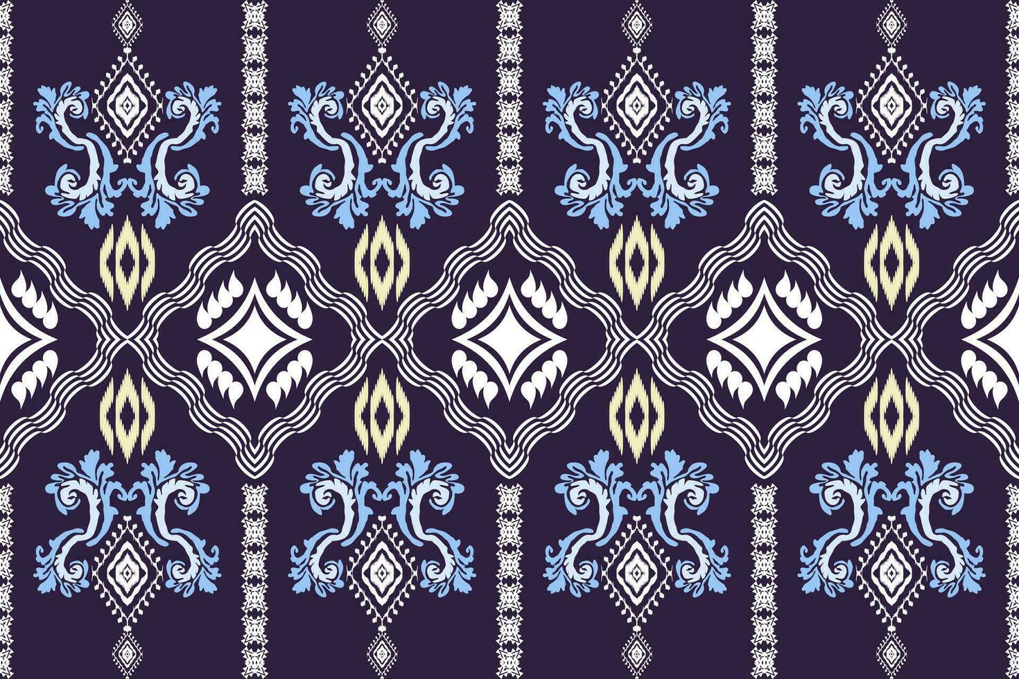 Ethnic Figure aztec embroidery style. Geometric ikat oriental traditional art pattern.Design for ethnic background,wallpaper,fashion,clothing,wrapping,fabric,element,sarong,graphic,vector illustration vector