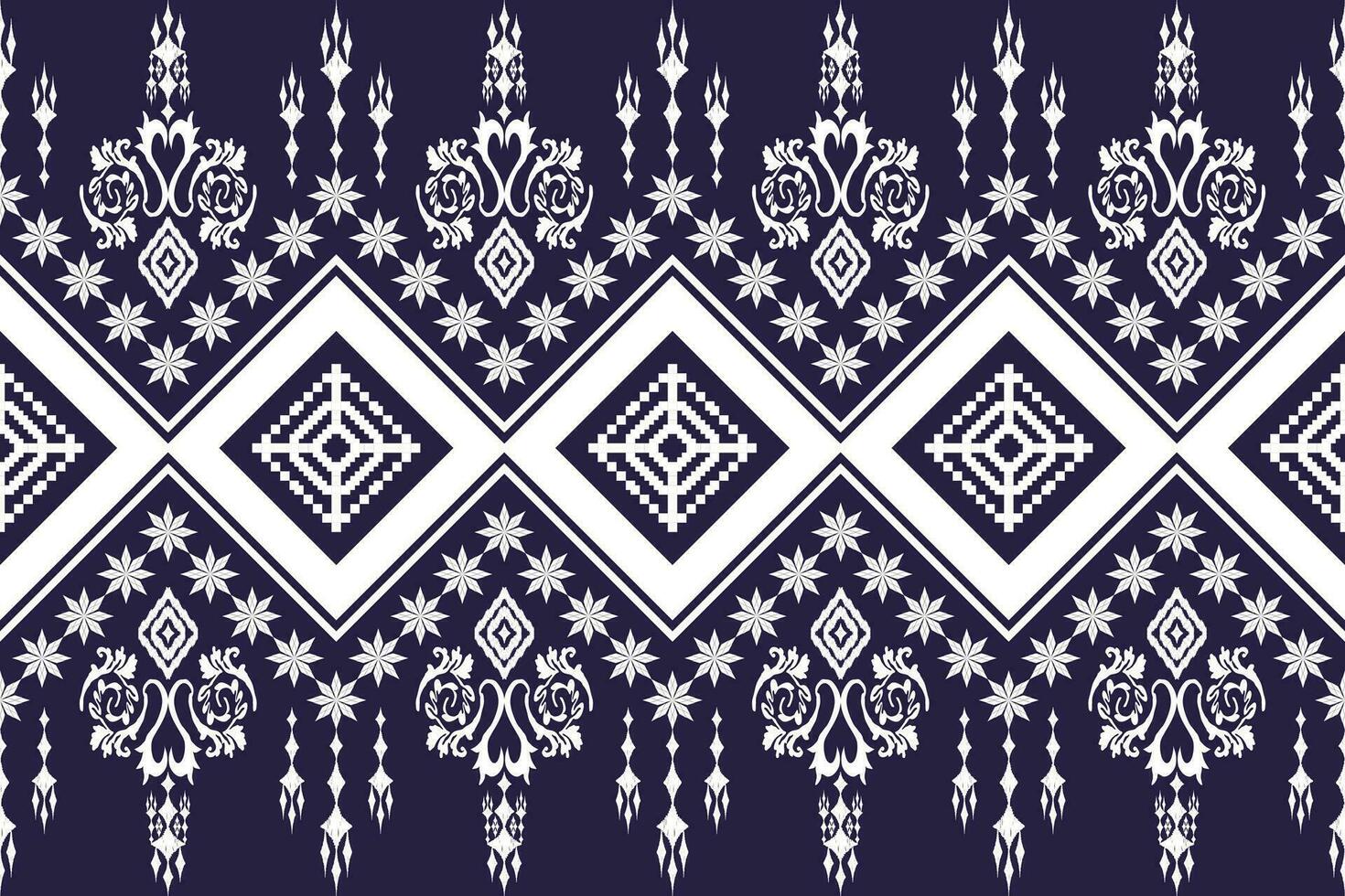 Ethnic Figure aztec embroidery style. Geometric ikat oriental traditional art pattern.Design for ethnic background,wallpaper,fashion,clothing,wrapping,fabric,element,sarong,graphic,vector illustration vector