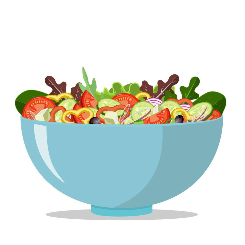 Greek salad icon on white background. vector