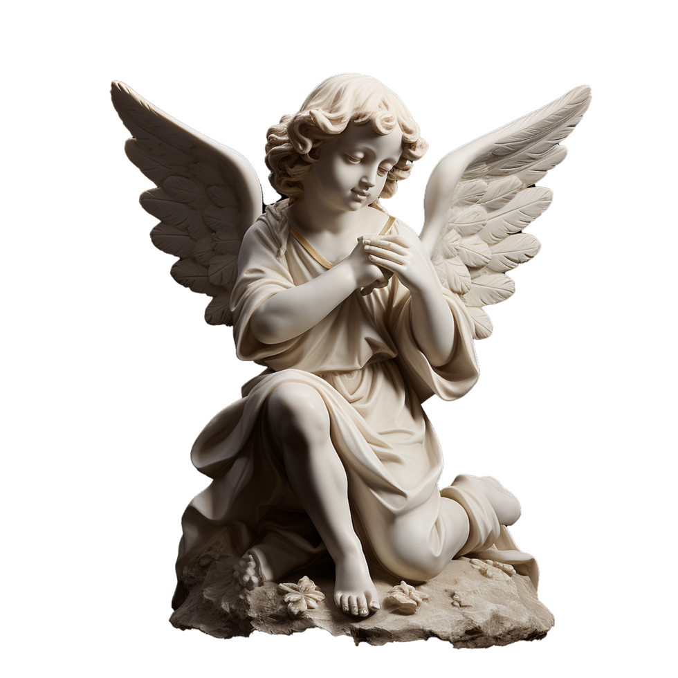 AI generated Angel baby png isolated on transparent background