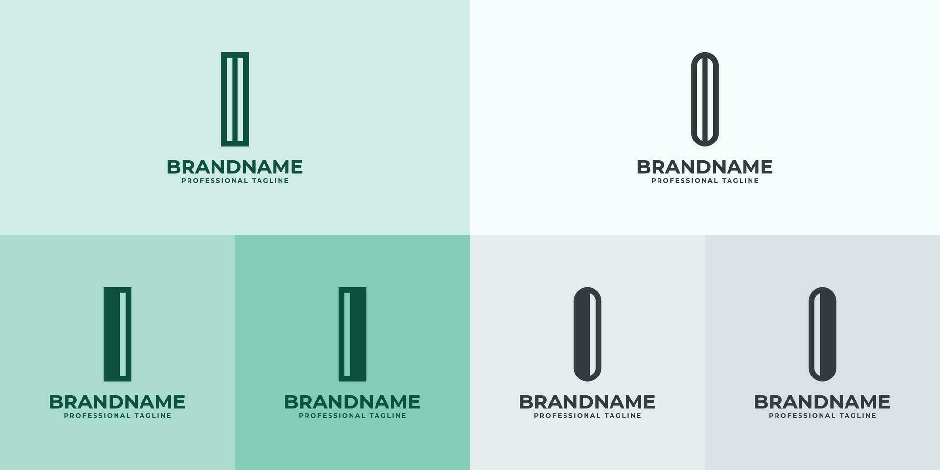 Modern Letter I Logo Set, Suitable for business with I or II initials vector