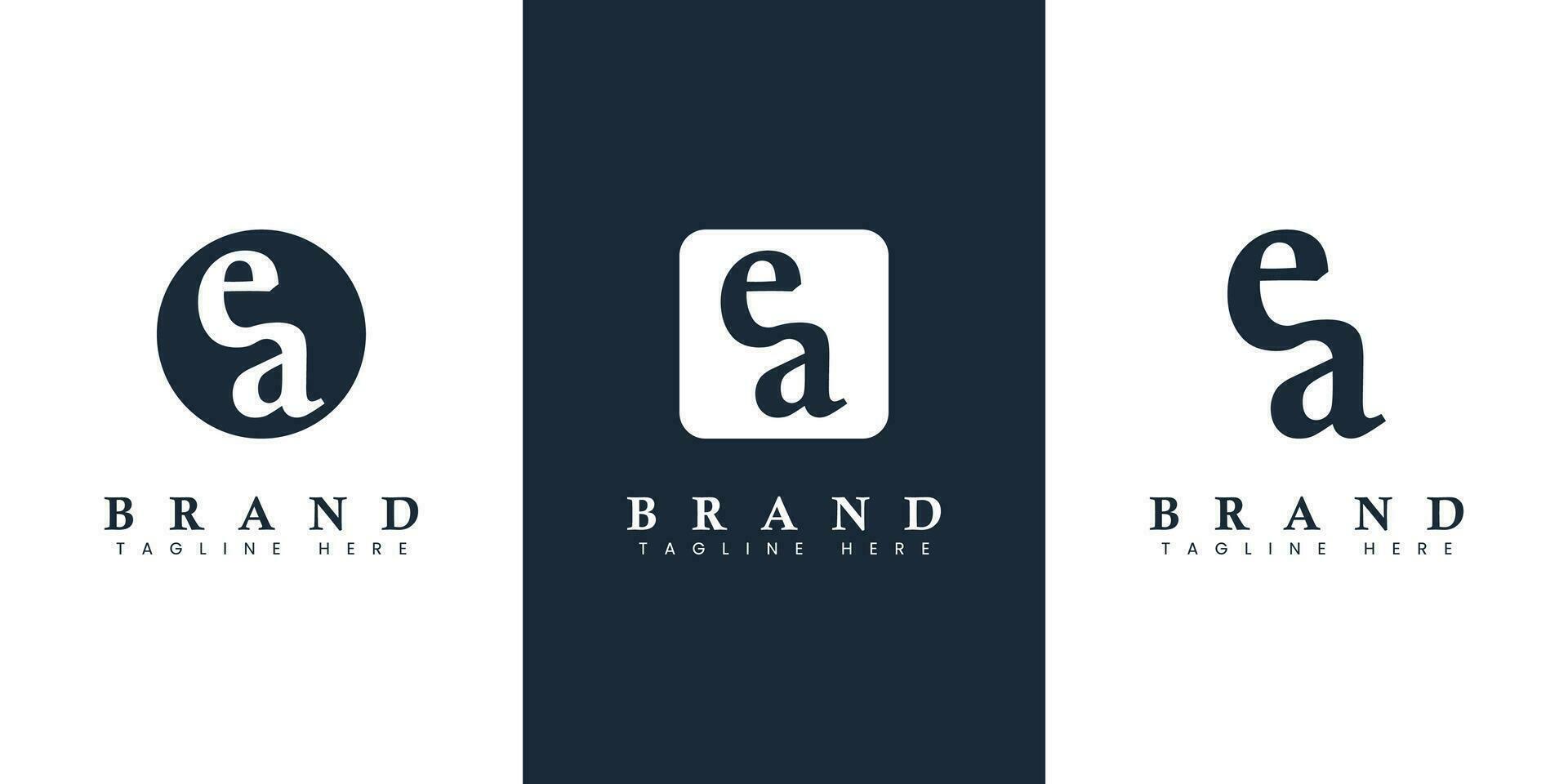 Modern and simple Lowercase EA Letter Logo, suitable for business with EA or AE initials. vector