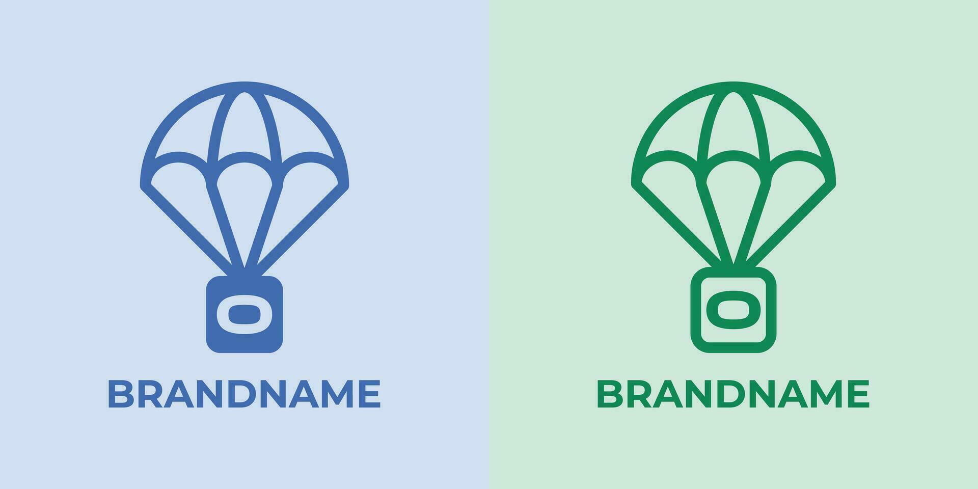Initial O Airdrop Logo Set, great for business related to Airdrop or parachutes with O initial vector