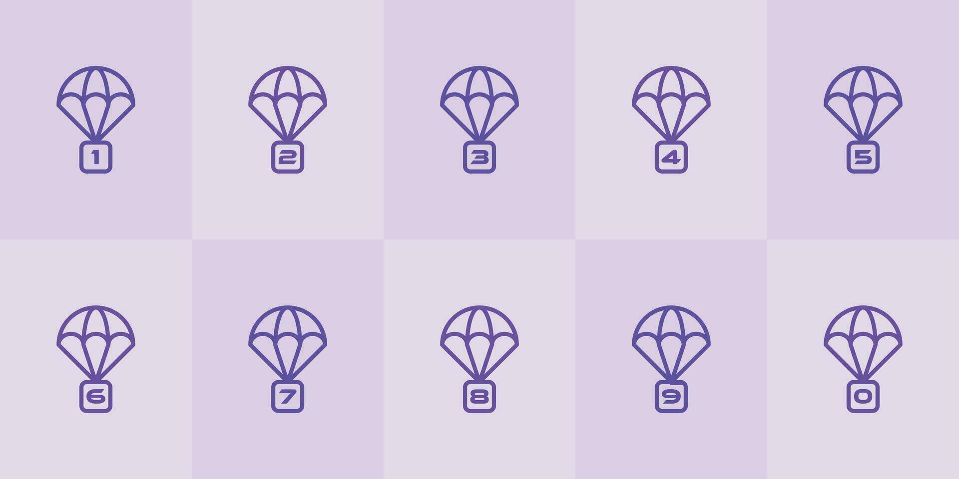 Number Airdrop Logo, great for business related with number 1, 2, 3, 4, 5, 6, 7, 8, 9, 0 vector