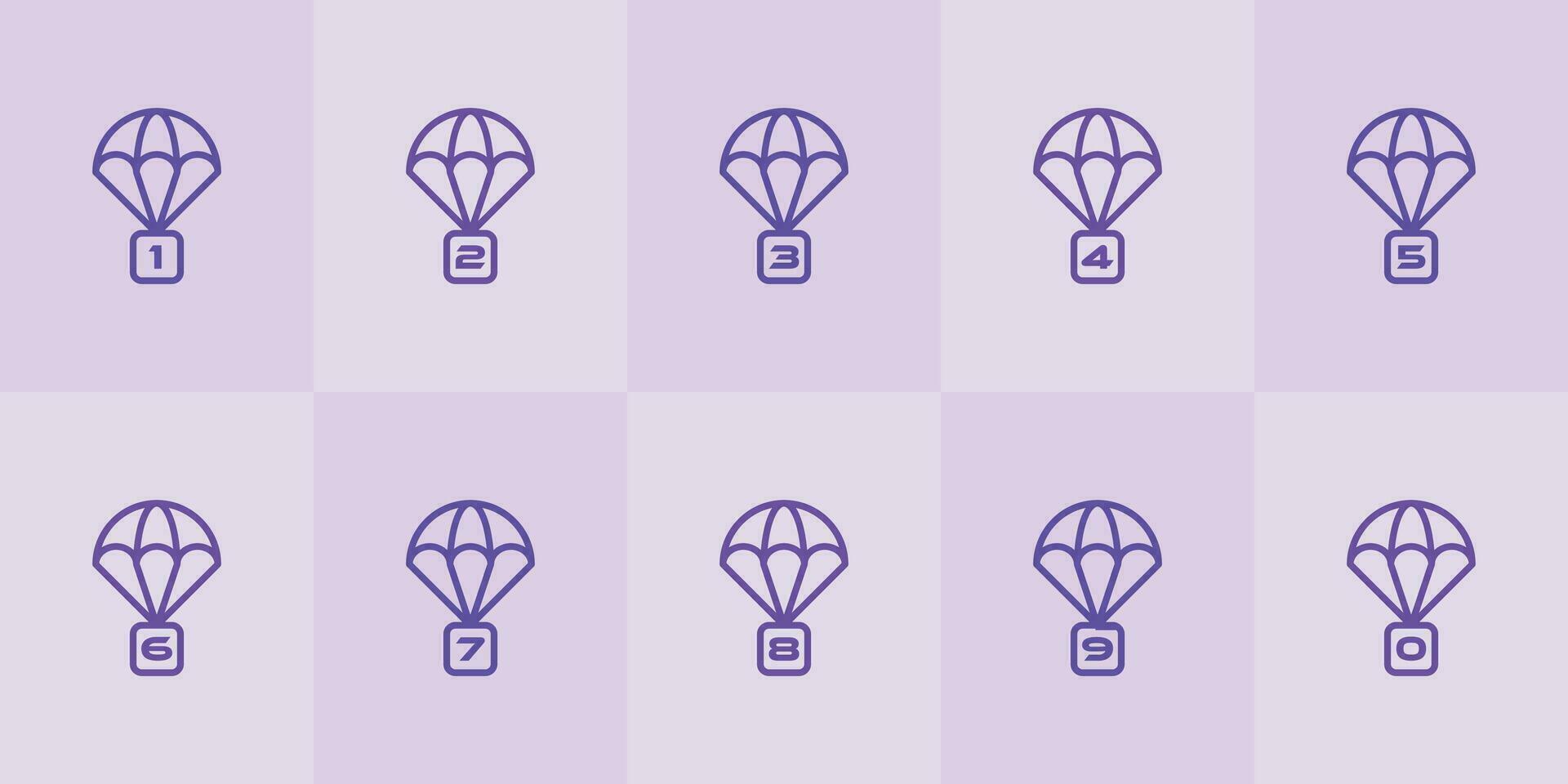 Number Airdrop Logo, great for business related with number 1, 2, 3, 4, 5, 6, 7, 8, 9, 0 vector