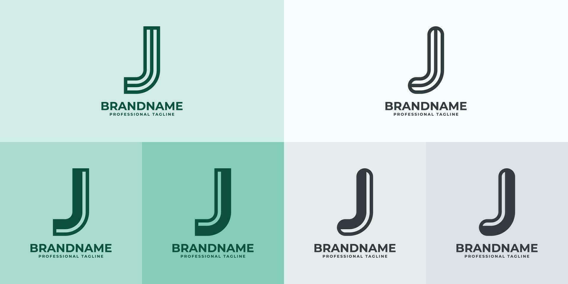 Modern Letter J Logo Set, Suitable for business with J or JJ initials vector