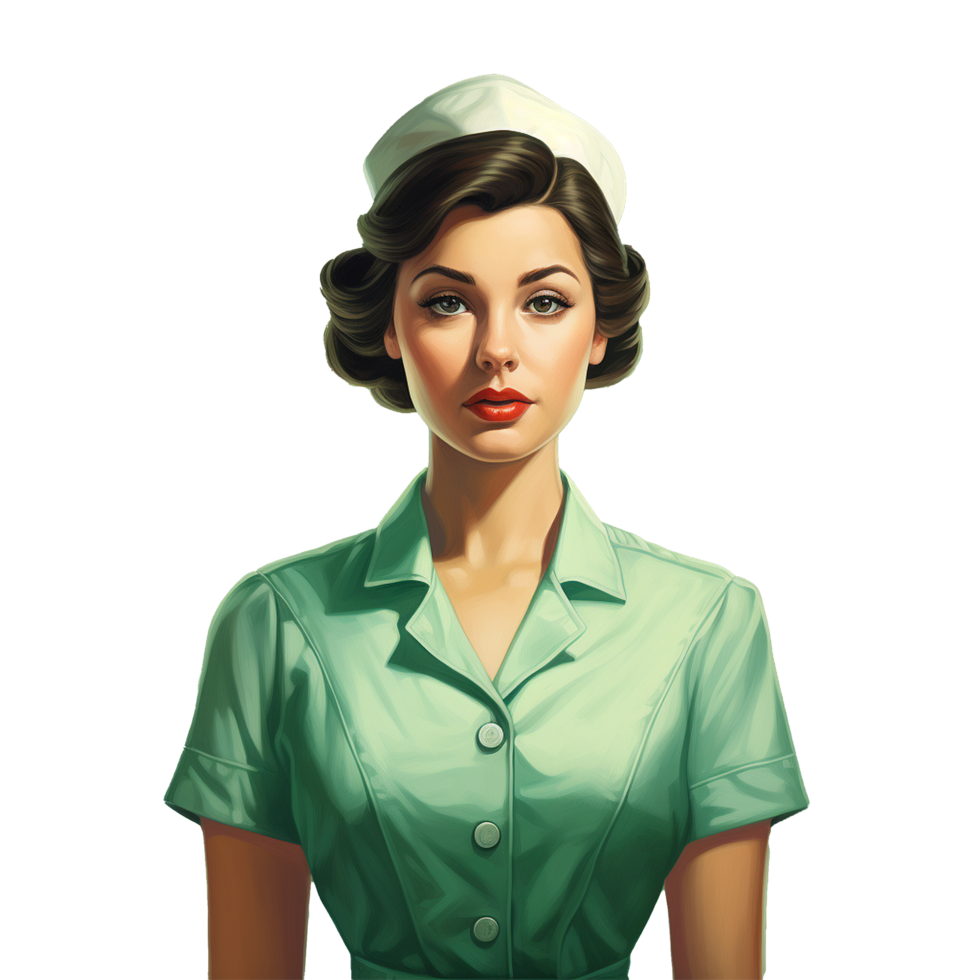 AI generated Female nurse png isolated on transparent background