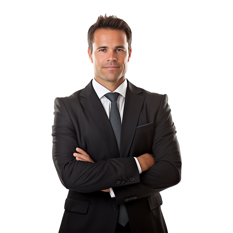 AI generated Businessman isolated on transparent background png