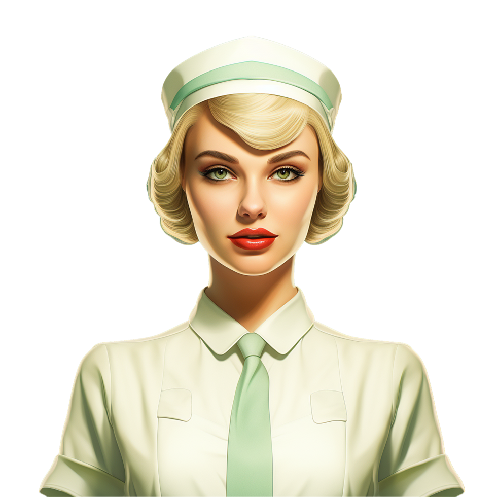 AI generated Female nurse png isolated on transparent background