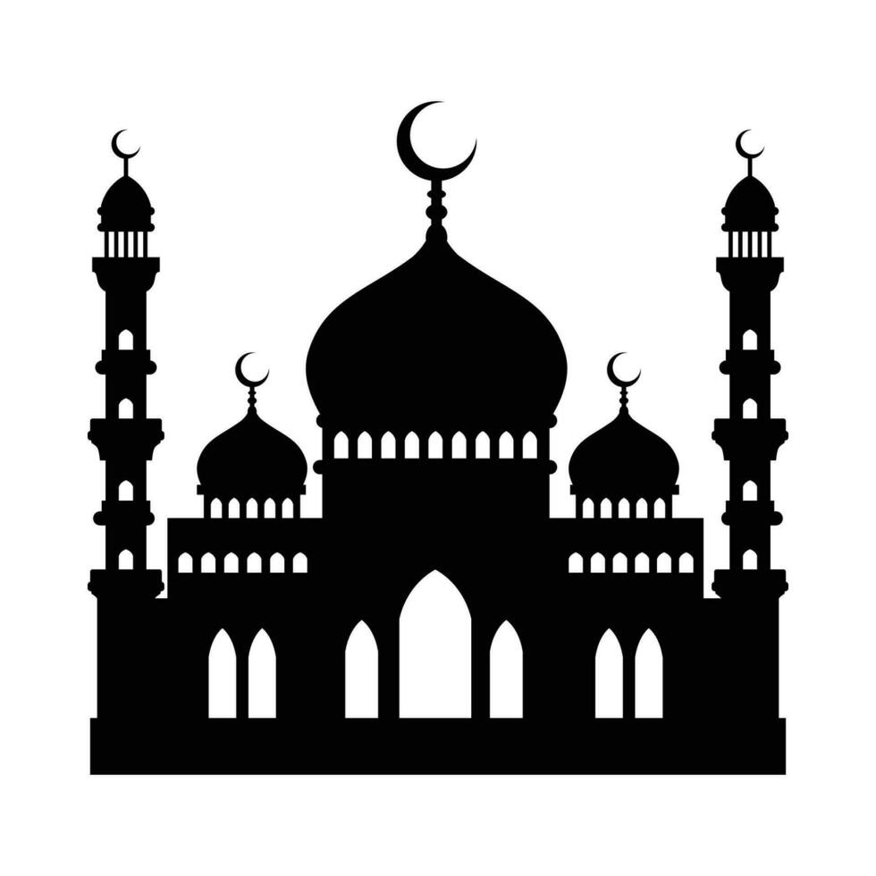 Mosque silhouette vector illustration