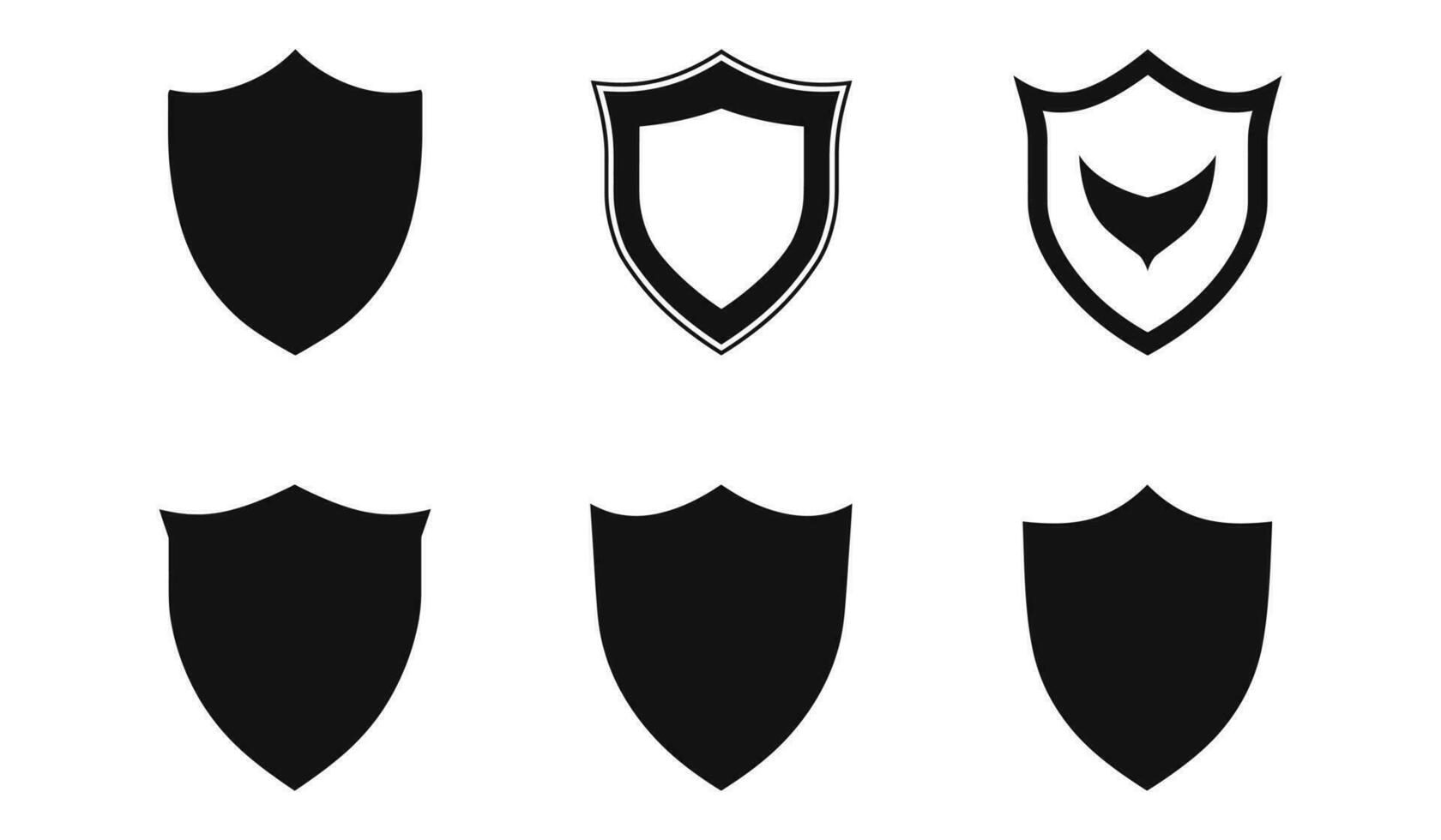 Silhouetted Shield Symbolism vector