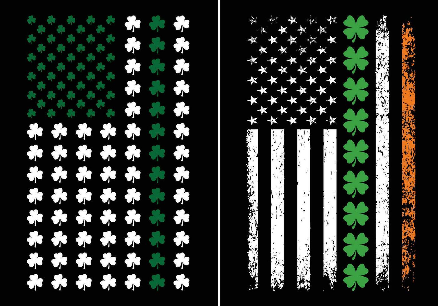 Irish American Flag Shamrock St. Patrick's Day T-Shirt Irish American Flag Shamrock St. Patrick's Day T-Shirt