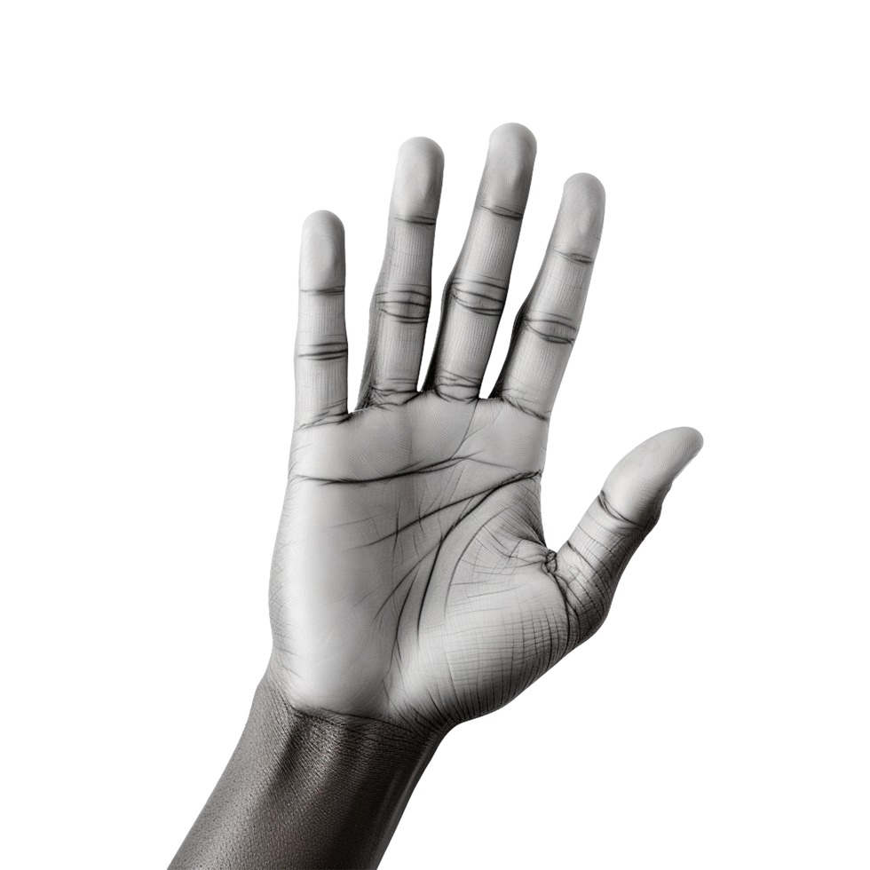 AI generated Hand isolated on transparent background png