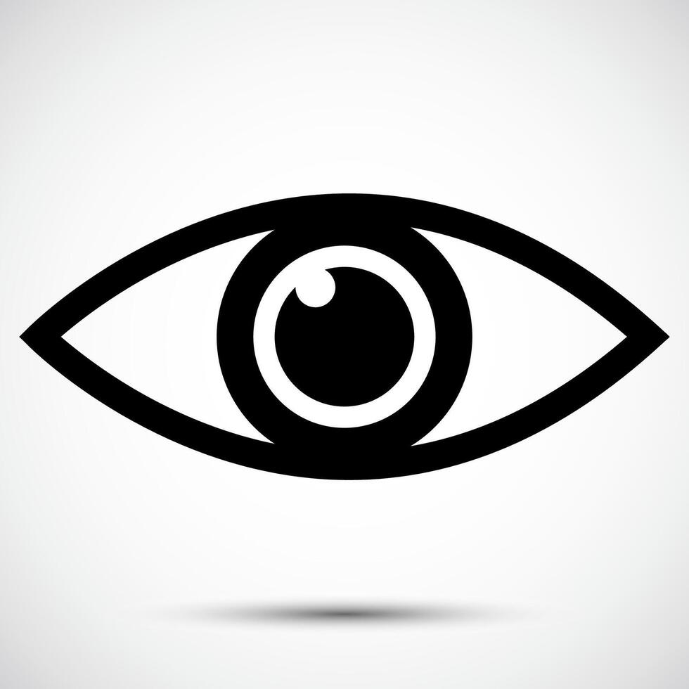 icono de ojo signo de símbolo aislado sobre fondo blanco, ilustración vectorial vector