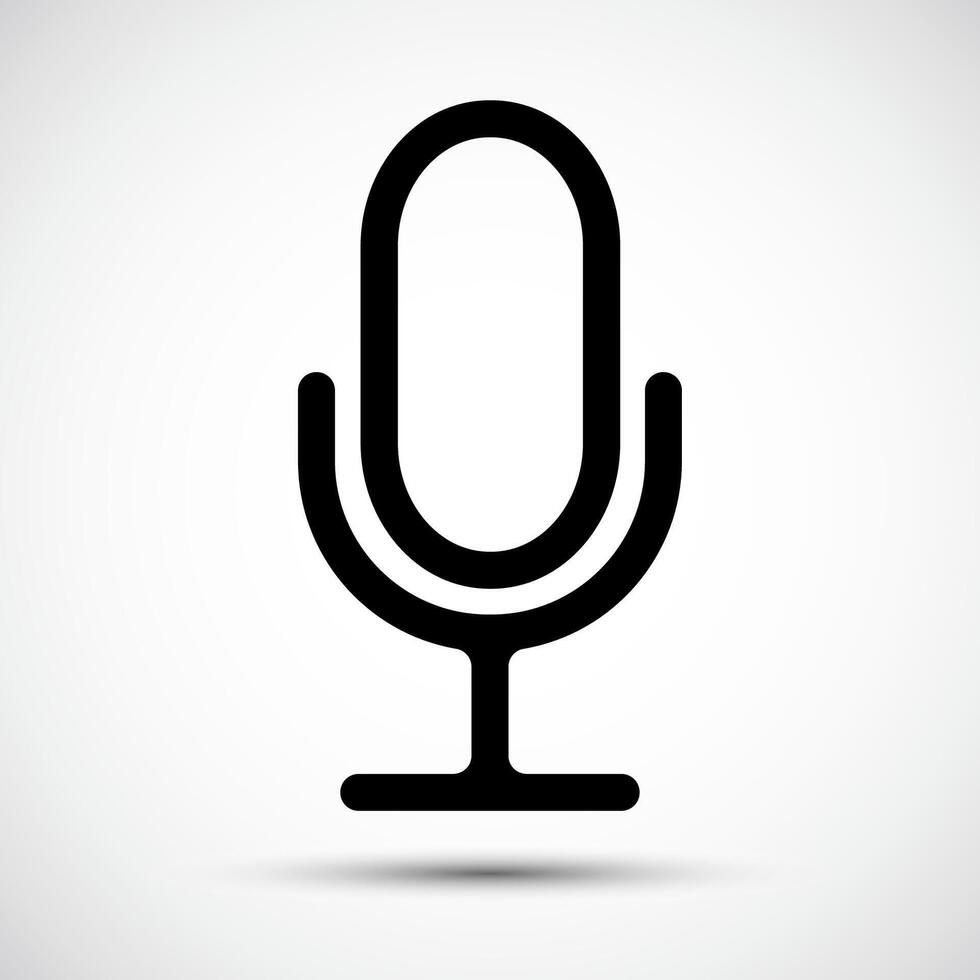 Microphone Icon Symbol Sign Isolate on White Background,Vector Illustration EPS.10 vector
