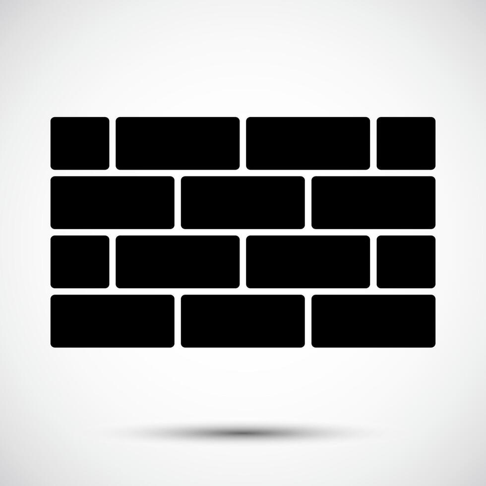 Brick Wall Icon Symbol Sign Isolate on White Background,Vector Illustration EPS.10 vector