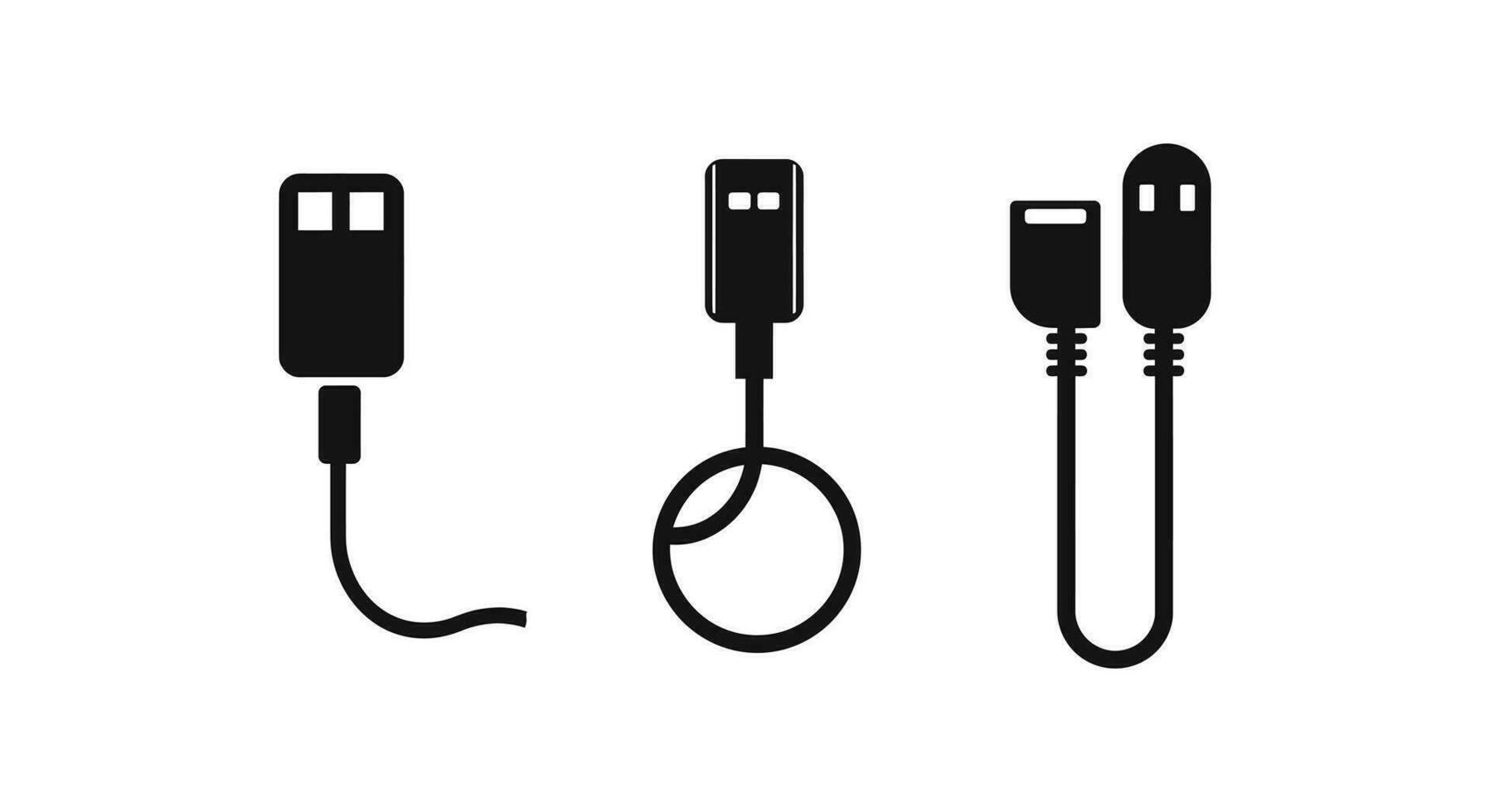 Charging Station Glyph Pack vector