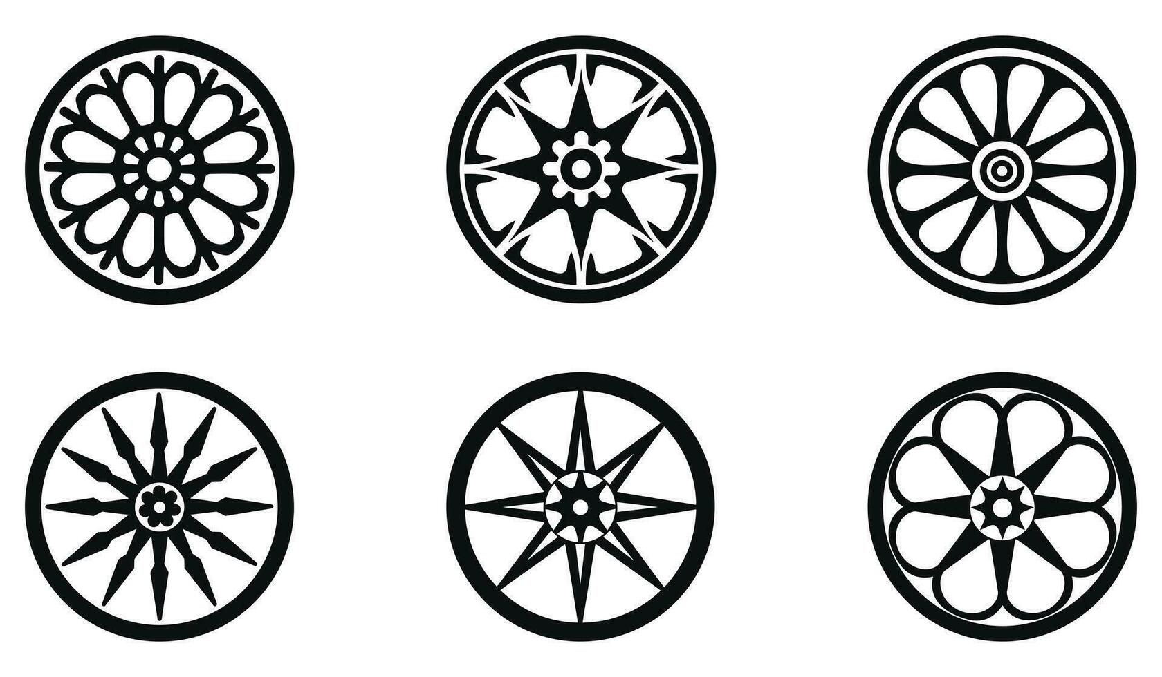 Spinning Bike Wheel Graphics Kit vector