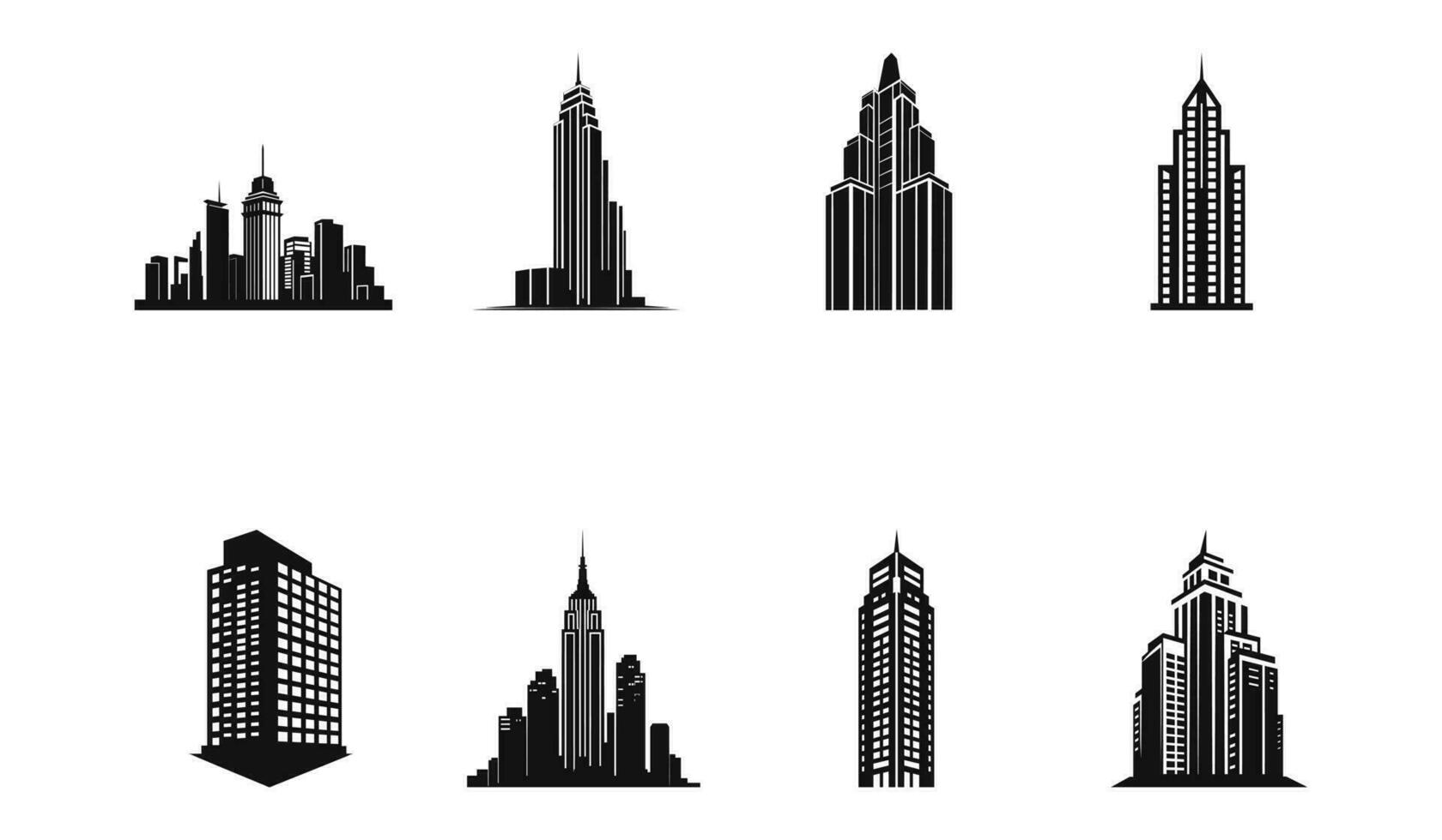 Contemporary Urban Skyline vector