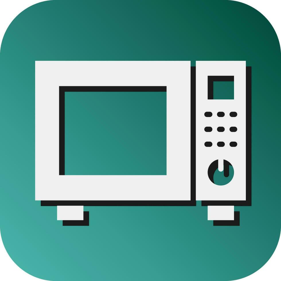 Microwave Vector Glyph Gradient Background Icon For Personal And Commercial Use.